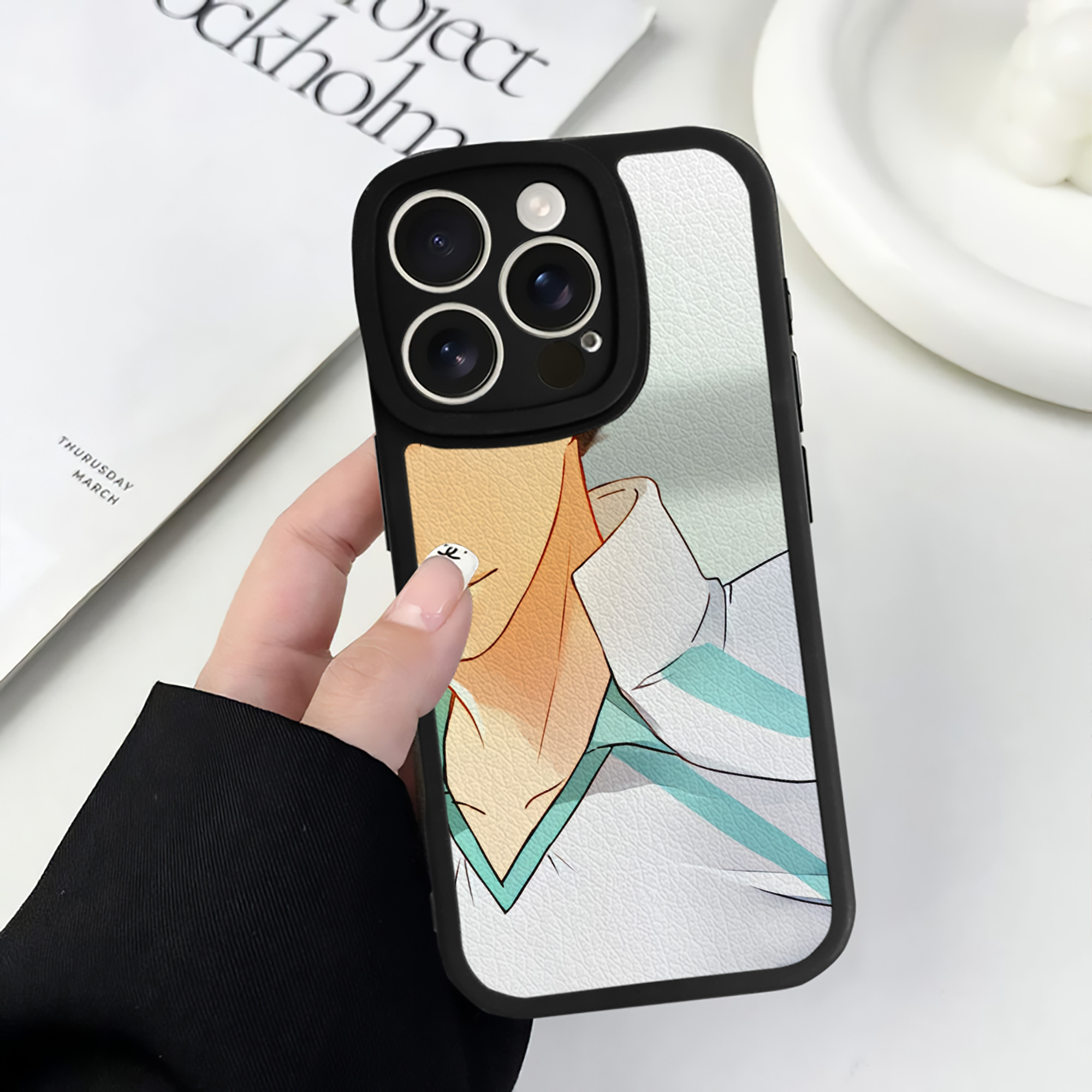 （画像用） ハイキュー!! Haikyu!! 【iPhone 16シリーズ対応】シリコンスマホケース（レザー調） 材質：シリコン